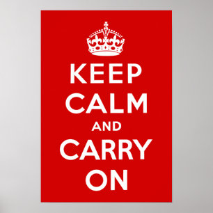 Vintage Keep Calm and Carry On WWII-propaganda Poster
