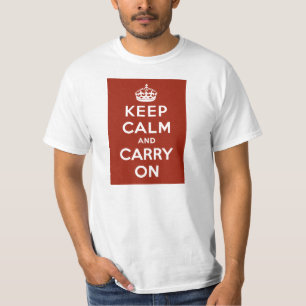 Vintage Keep Calm and Carry On WWII-propaganda Tee