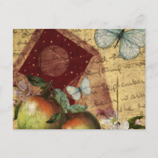 Vintage KeepsakButterfly Collage Vykort