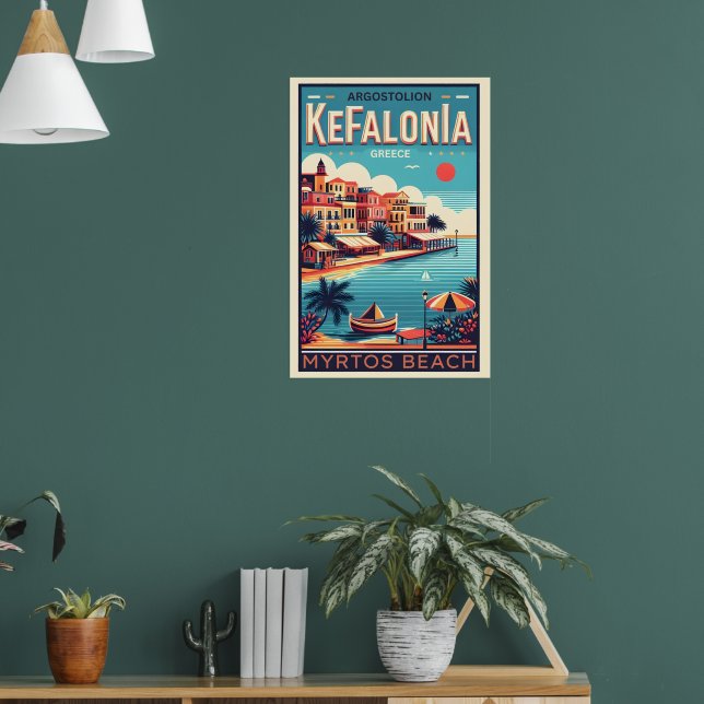vintage Kefalonia greece trip souvenirs Poster (Vardagsrum 1)