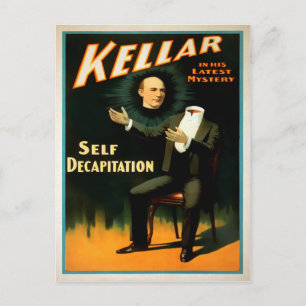 Vintage Kellar Magic Poster Vykort