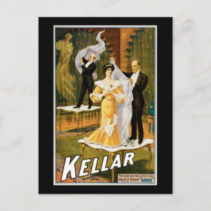 Vintage Kellar Underbarare  "Borta" Poster Vykort