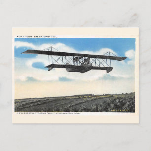 Vintage Kelly Fält Aviation Fält Airplane Test Vykort