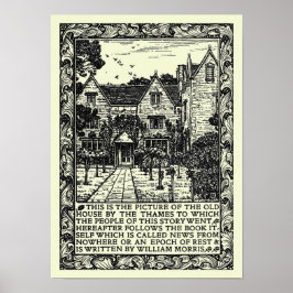 Vintage Kelmscott Manor av William Morris Poster