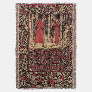 Vintage Kelmscott William Morris Blommigt Mysfilt
