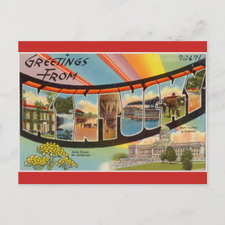 Vintage, Kentucky-bild. Vykort