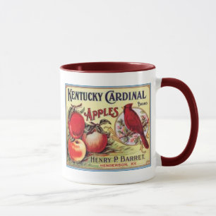 Vintage Kentucky Cardinal Apples, Henry P Barret Mugg