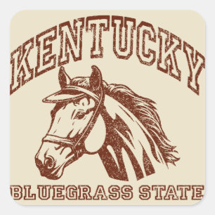 Vintage Kentucky Fyrkantigt Klistermärke