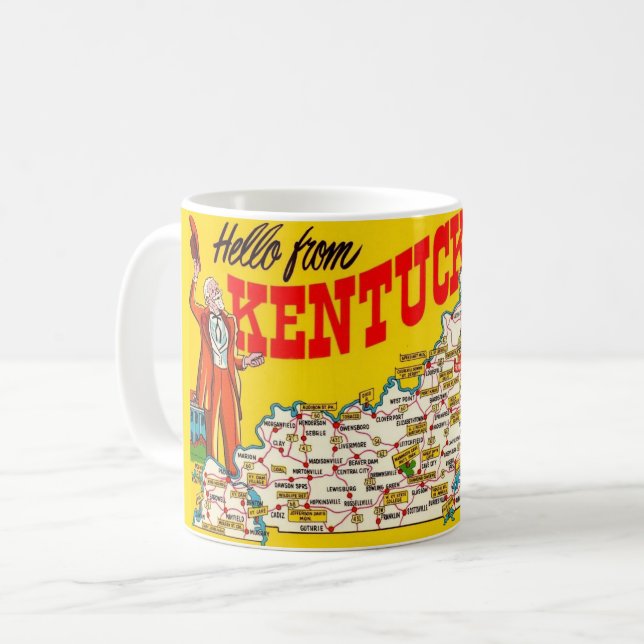 Vintage Kentucky Kartmugg Kaffemugg (Framsida vänster)