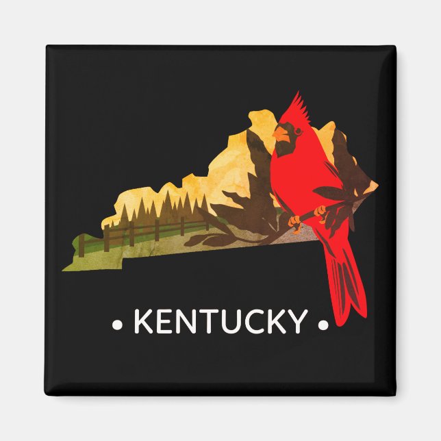 Vintage Kentucky State Magnet (Framsidan)