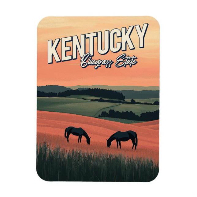 Vintage Kentucky Travel Magnet (Vertikal)