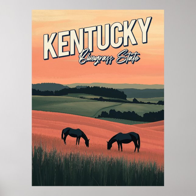 Vintage Kentucky Travel Poster (Framsidan)