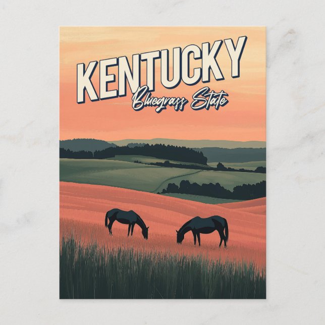 Vintage Kentucky Travel Vykort (Framsida)