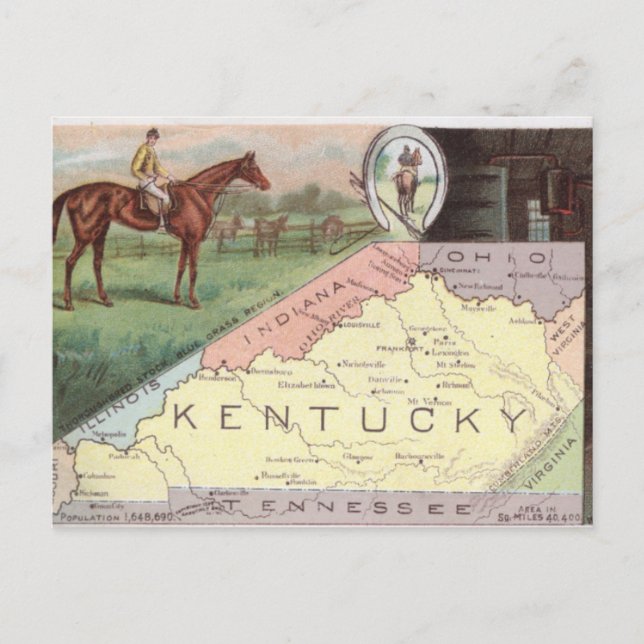 Vintage Kentucky Vykort (Framsida)