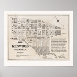 Vintage Kenwood Kalifornienkarta Poster
