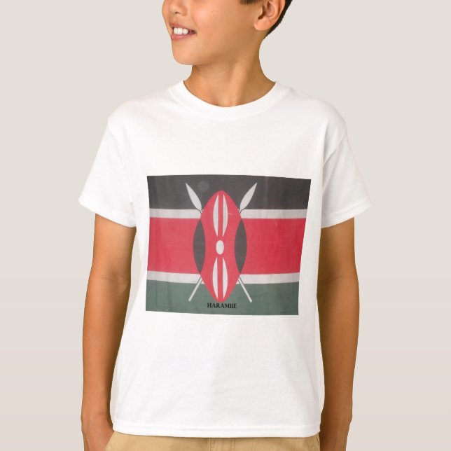 Vintage Kenya Flagga Harambe Design Tröja (Framsida)