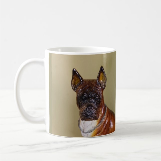 Vintage keramisk boxare kaffemugg (Vänster)