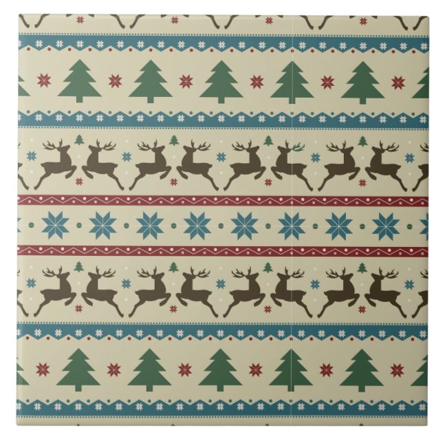 Vintage, keramiskt plattan Mönster Kakelplatta (Framsidan)