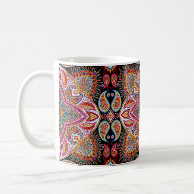 vintage kerChief mönster Kaffemugg (Vänster)