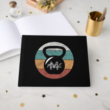 Vintage kettlebell anpassad monogram namn initial