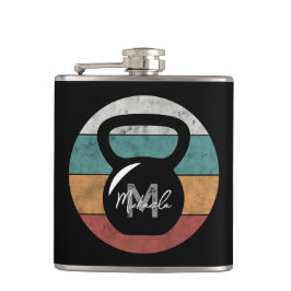 Vintage Kettlebell anpassningsbar monogram namn Fickplunta