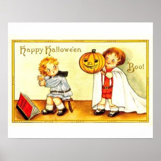 Vintage Kids Happy halloween Poster