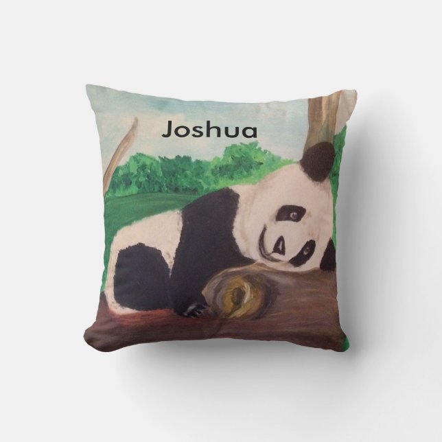 Vintage Kids Panda Bear Dekorativ kudde (Framsida)