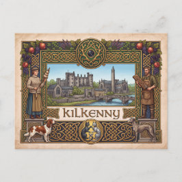 Vintage Kilkenny Irland Kulturarv Kelter Postkort Vykort