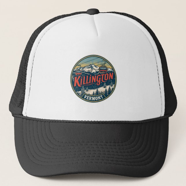 Vintage KILLINGTON Vermont skidort berg Keps (Framsida)