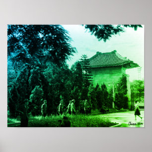 Vintage Kina Canton martyrpark Poster