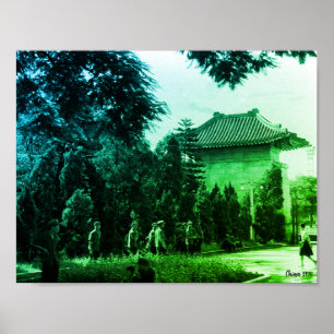 Vintage Kina Canton martyrpark Poster