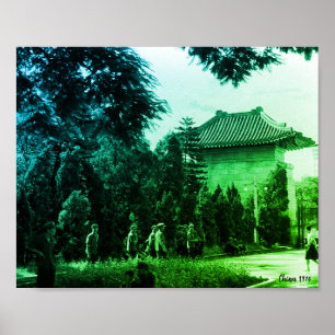 Vintage Kina Canton martyrpark Poster