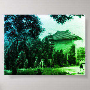 Vintage Kina Canton martyrpark Poster