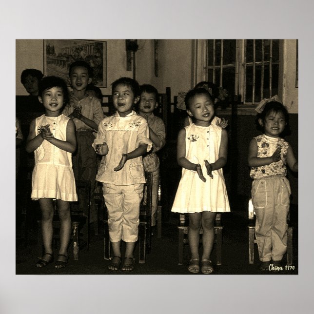 Vintage Kina Changsha barnomsorg Poster (Framsidan)