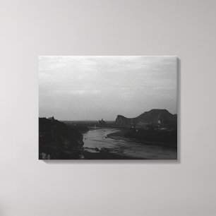 Vintage Kina Guilin Lijiang flod Canvastryck