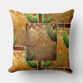 Vintage Kinesisk aktualitet och geometrisk motif Kudde