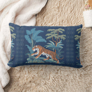 Vintage Kinesisk porslin Tiger Bedspread Lumbarkudde
