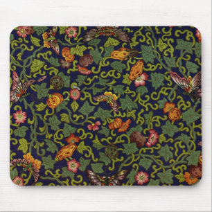 Vintage Kinesiska Butterflies & Flowers Musmatta