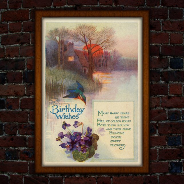Vintage Kingfisher 1917 Golden Hours Poster (Skapare uppladdad)