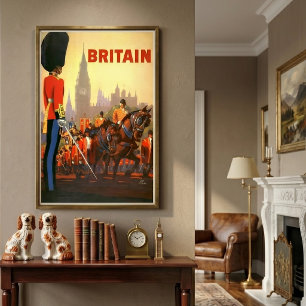 Vintage King's brittiska kungliga garde Storbritan Poster