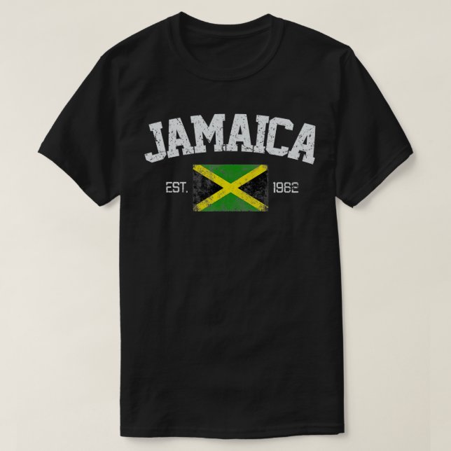 Vintage Kingston Jamaica Est T Shirt (Design framsida)