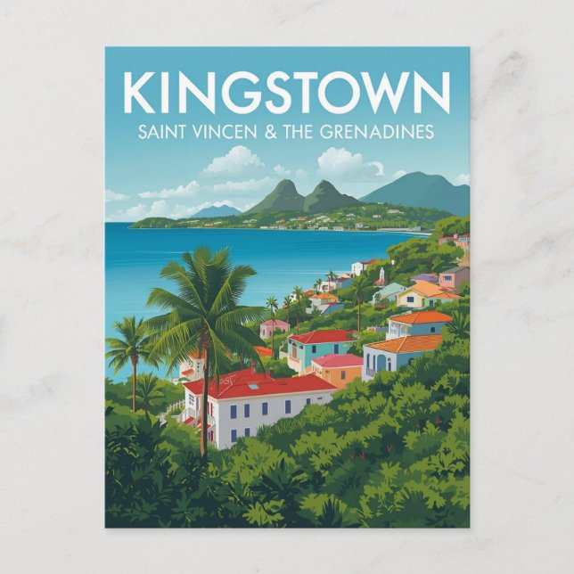 Vintage Kingstown Travel Vykort (Framsida)