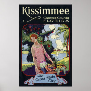 Vintage Kissimmee Osceola County Florida reser Poster