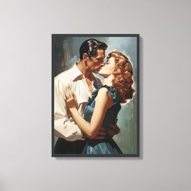 Vintage Kissing par Canvastryck (Framsida)
