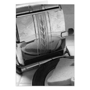 Vintage Kitchen Toaster Blank Art-kort Hälsningskort