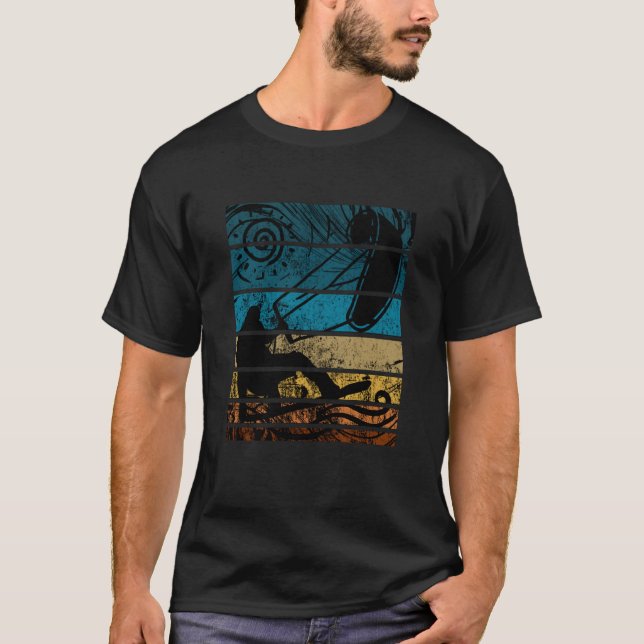Vintage Kite Surfer Surfing Kitesurfing Surf T Shirt (Framsida)