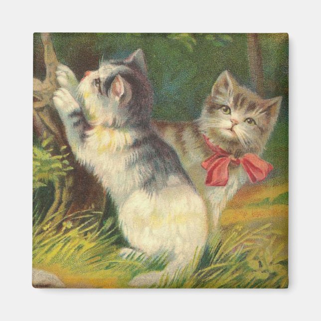 Vintage Kitten Magnet (Framsidan)