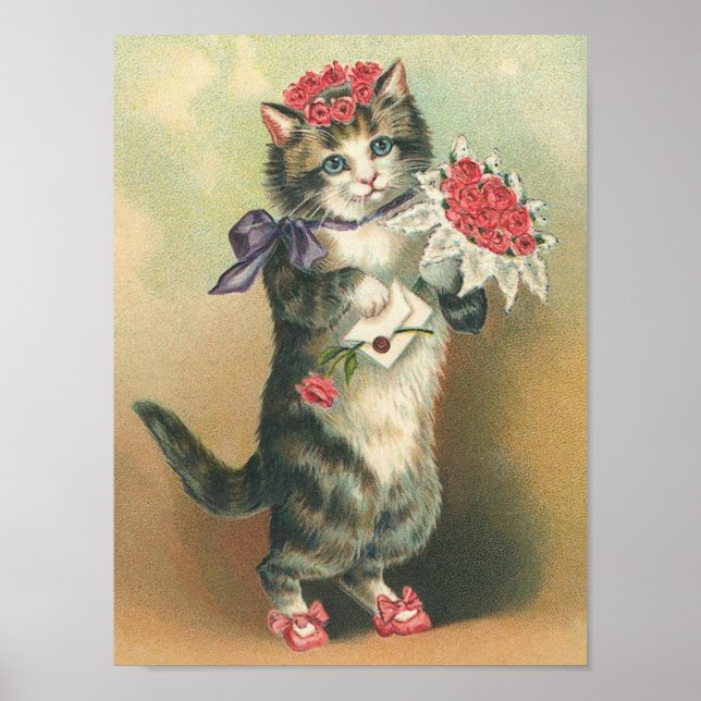 Vintage Kitten Poster (Framsidan)