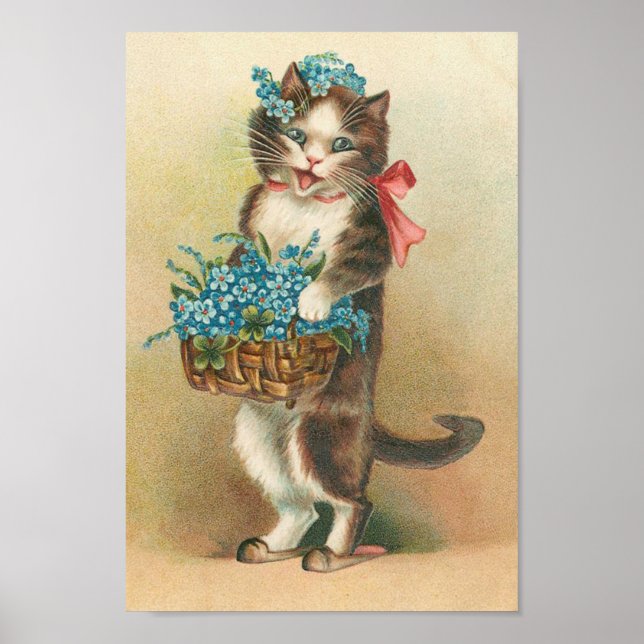 Vintage Kitten Poster (Framsidan)