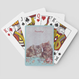 Vintage Kittens i en Retro Hatbox-Personlig Casinokort